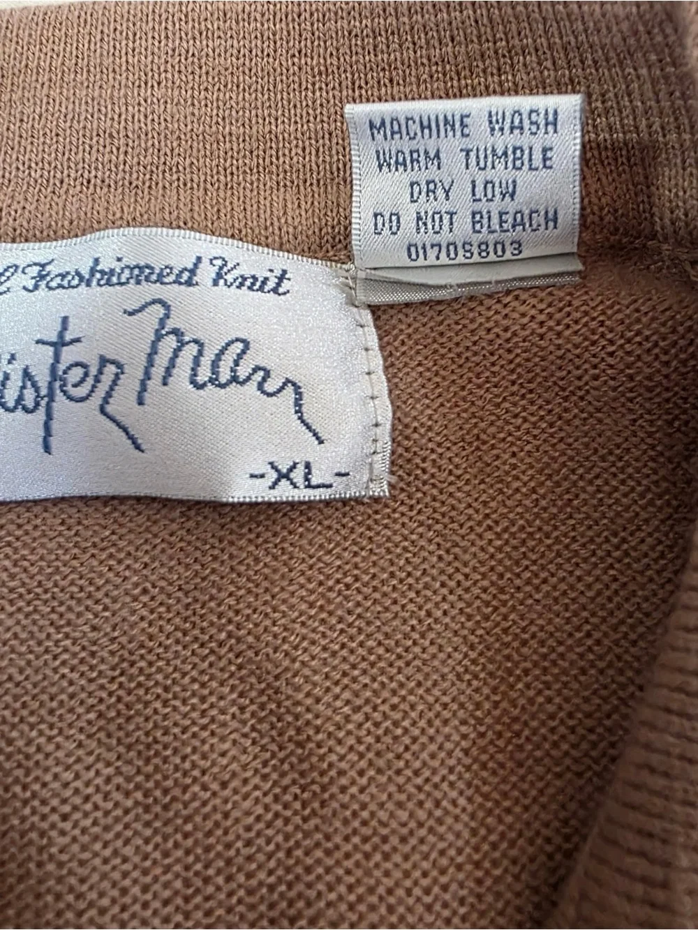 Vintage 70s Mister Man Colorblock Knit Polo Sweater XL